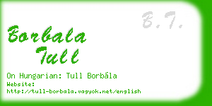 borbala tull business card