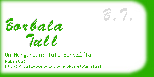 borbala tull business card